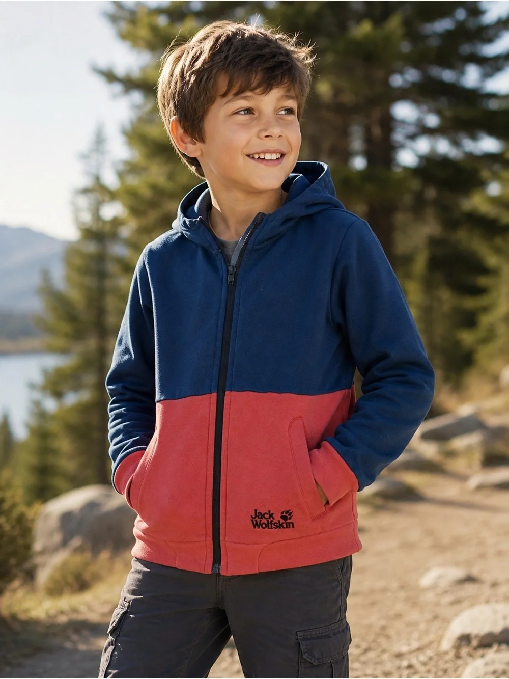 Jack Wolfskin Kids Fleece Hoodie Jacket Blue Pink Youth Small 140/146 9-10